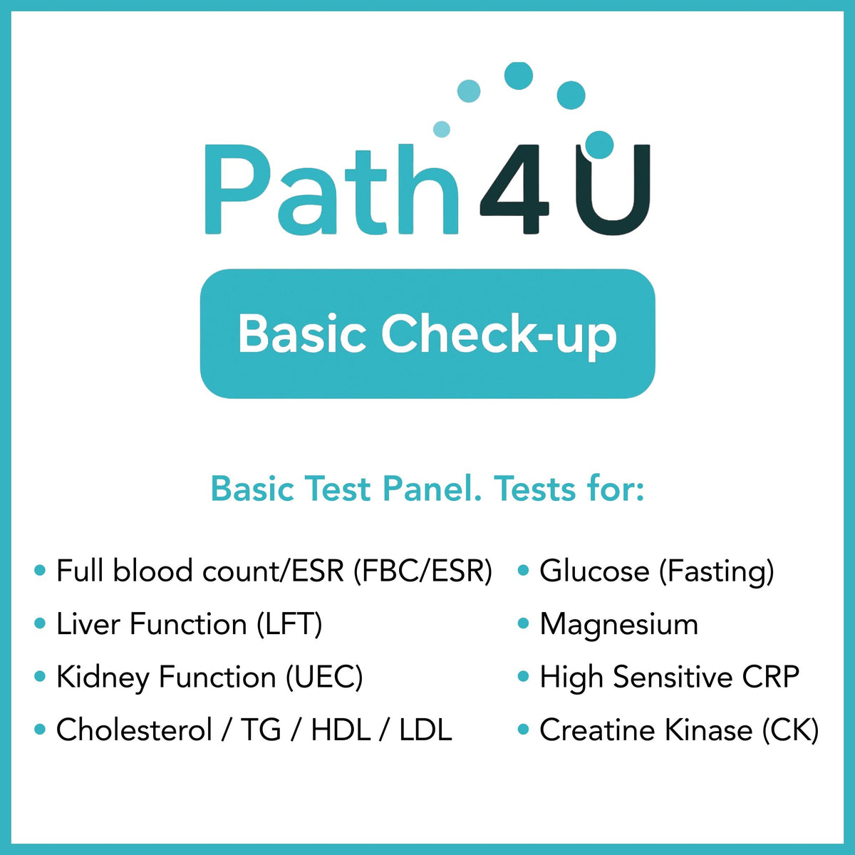 Path Program Cheque Path 4U: Basic Check-up – We Test Bio