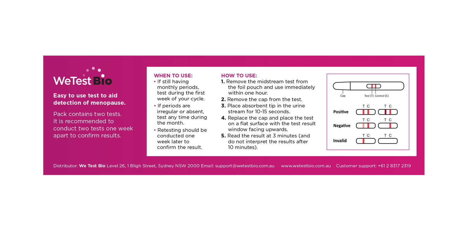 Perimenopause FSH Home Test / 2pk